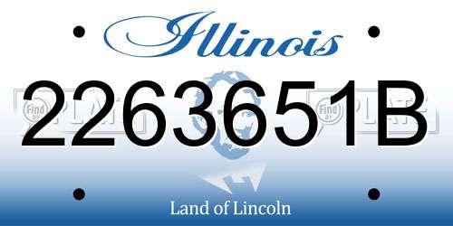 2263651B Illinois License Plate
