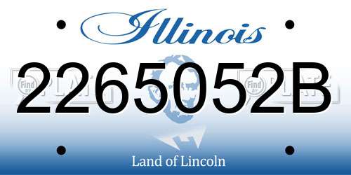 2265052B Illinois License Plate