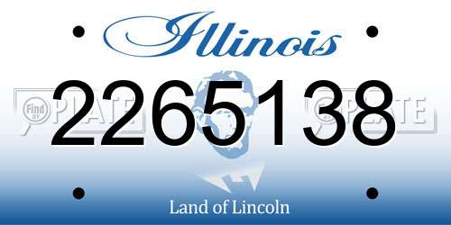 2265138 Illinois License Plate