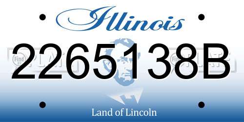 2265138B Illinois License Plate