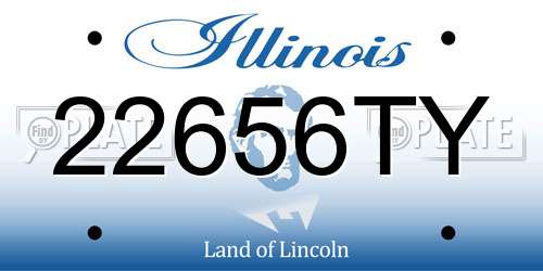 22656TY Illinois License Plate