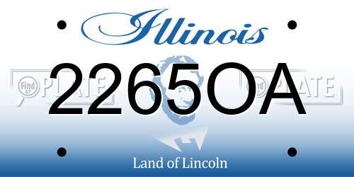 2265OA Illinois License Plate