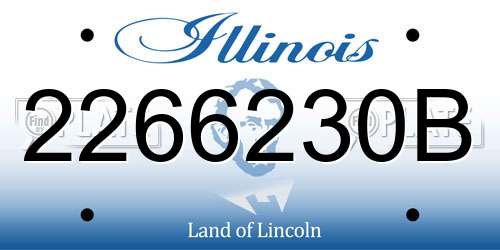 2266230B Illinois License Plate