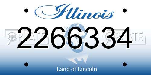 2266334 Illinois License Plate