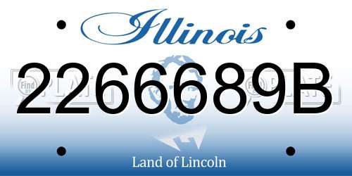 2266689B Illinois License Plate