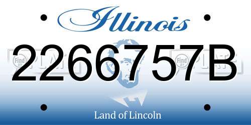 2266757B Illinois License Plate