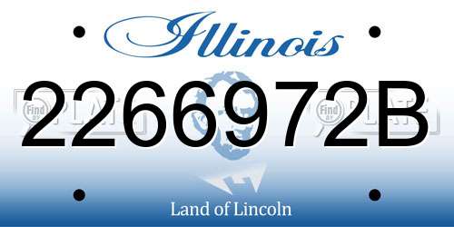 2266972B Illinois License Plate
