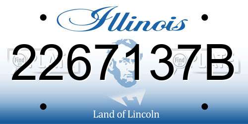2267137B Illinois License Plate