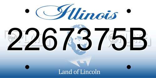 2267375B Illinois License Plate