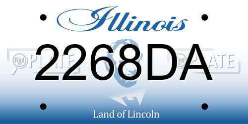 2268DA Illinois License Plate
