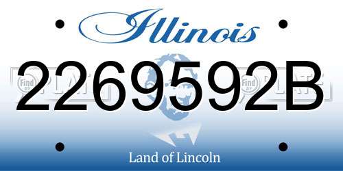 2269592B Illinois License Plate