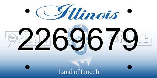 2269679 Illinois License Plate