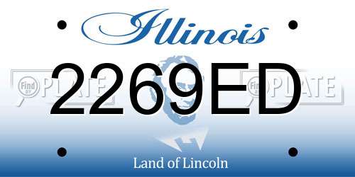 2269ED Illinois License Plate