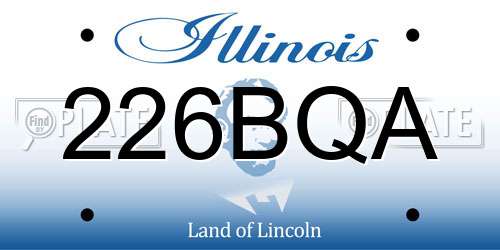 226BQA Illinois License Plate
