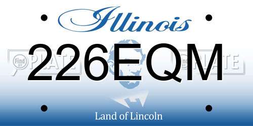 226EQM Illinois License Plate