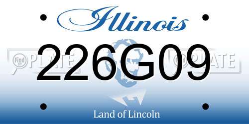 226G09 Illinois License Plate
