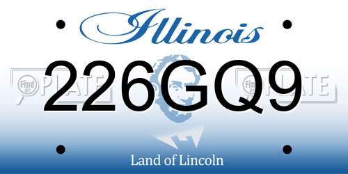 226GQ9 Illinois License Plate