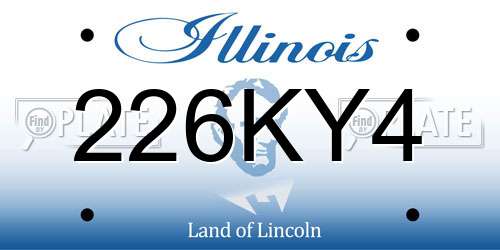 226KY4 Illinois License Plate