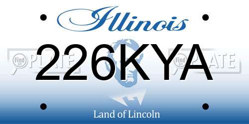 226KYA Illinois License Plate