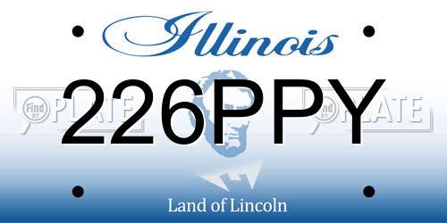 226PPY Illinois License Plate