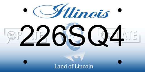 226SQ4 Illinois License Plate
