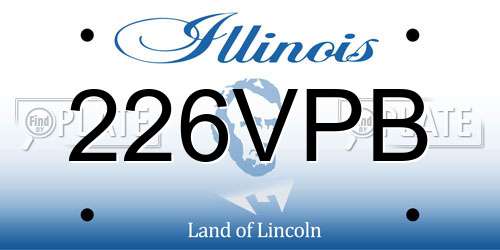 226VPB Illinois License Plate