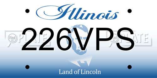 226VPS Illinois License Plate