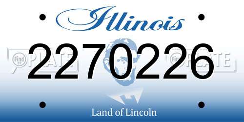 2270226 Illinois License Plate