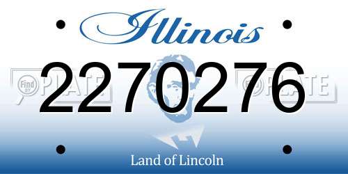 2270276 Illinois License Plate