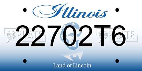 22702T6 Illinois License Plate
