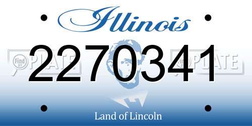 2270341 Illinois License Plate
