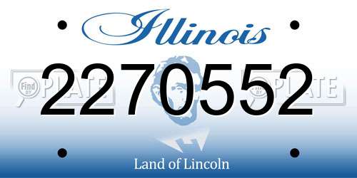2270552 Illinois License Plate