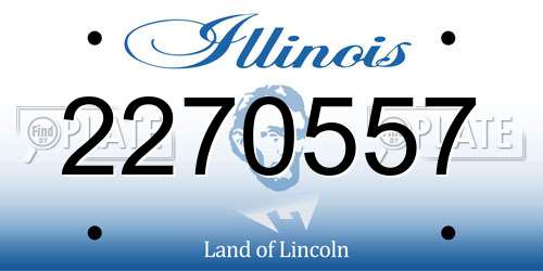 2270557 Illinois License Plate
