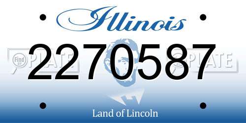 2270587 Illinois License Plate