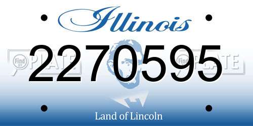 2270595 Illinois License Plate