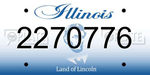 2270776 Illinois License Plate