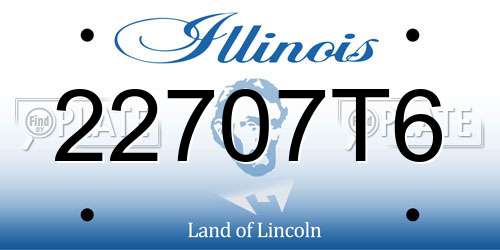 22707T6 Illinois License Plate