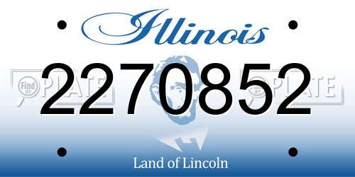 2270852 Illinois License Plate