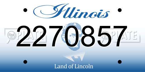 2270857 Illinois License Plate