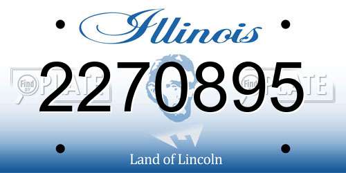 2270895 Illinois License Plate