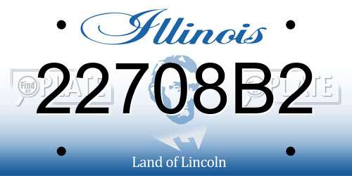 22708B2 Illinois License Plate