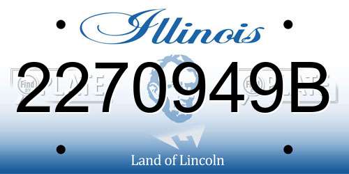 2270949B Illinois License Plate