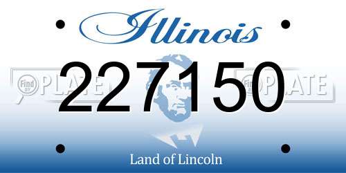 227150 Illinois License Plate