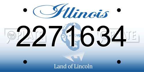 2271634 Illinois License Plate