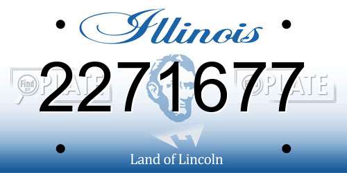 2271677 Illinois License Plate