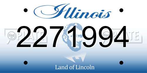 2271994 Illinois License Plate