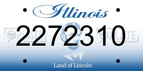 2272310 Illinois License Plate