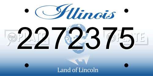 2272375 Illinois License Plate