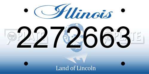 2272663 Illinois License Plate