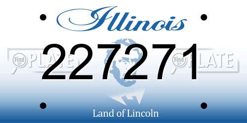 227271 Illinois License Plate